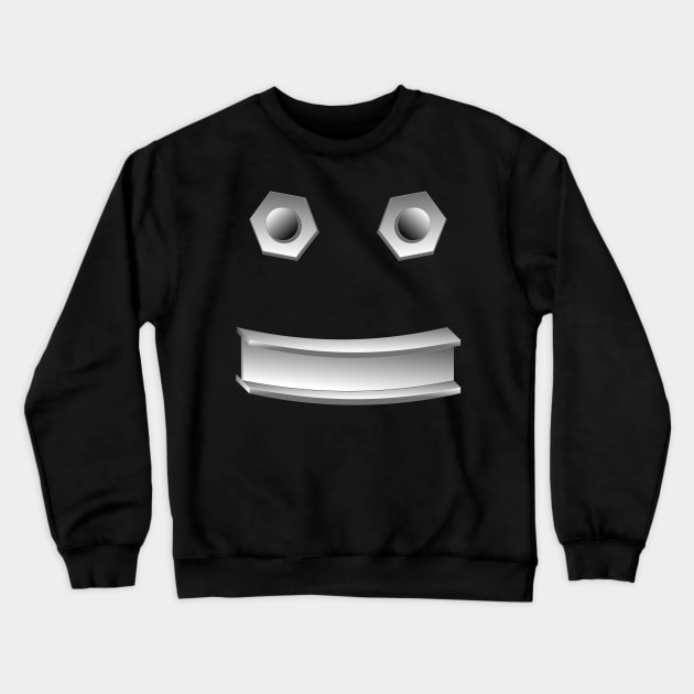 Smiling Steel Beam Face Crewneck Sweatshirt by Barthol Graphics